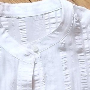Calvin Klein sheer white blouse. M